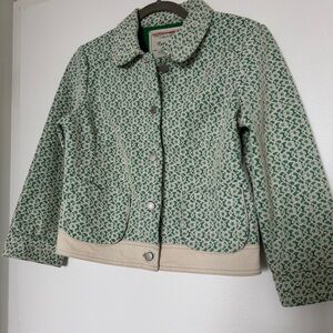 Anthropologie Cartonnier Lace overlay Jean Jacket